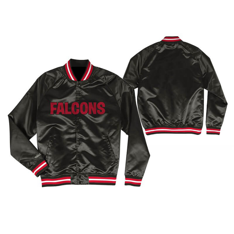 Atlanta Falcons NFL Red And Black Satin Jacket