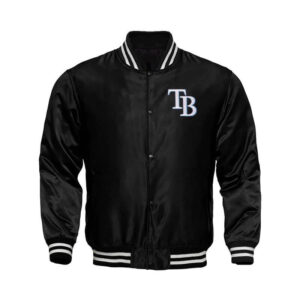 The Captain II Tampa Bay Rays Blue Varsity Satin Jacket