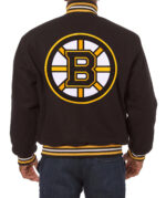 Boston Bruins Jeff Hamilton Black Wool Jacket