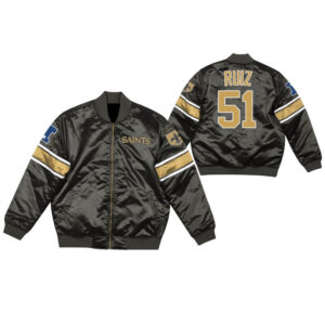 Maker of Jacket Fashion Jackets NFL Team New Orleans Saints Multicolor Leather