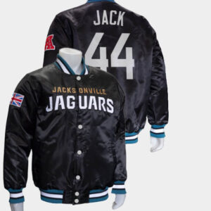 Starter Satin Black and Blue Jacksonville Jaguars Jacket - Jackets