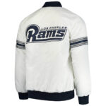 Los Angeles Rams NFL White Satin Jacket
