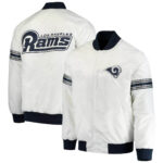 Los Angeles Rams NFL White Satin Jacket