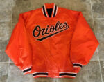 MLB Baltimore Orioles Orange Satin Jacket