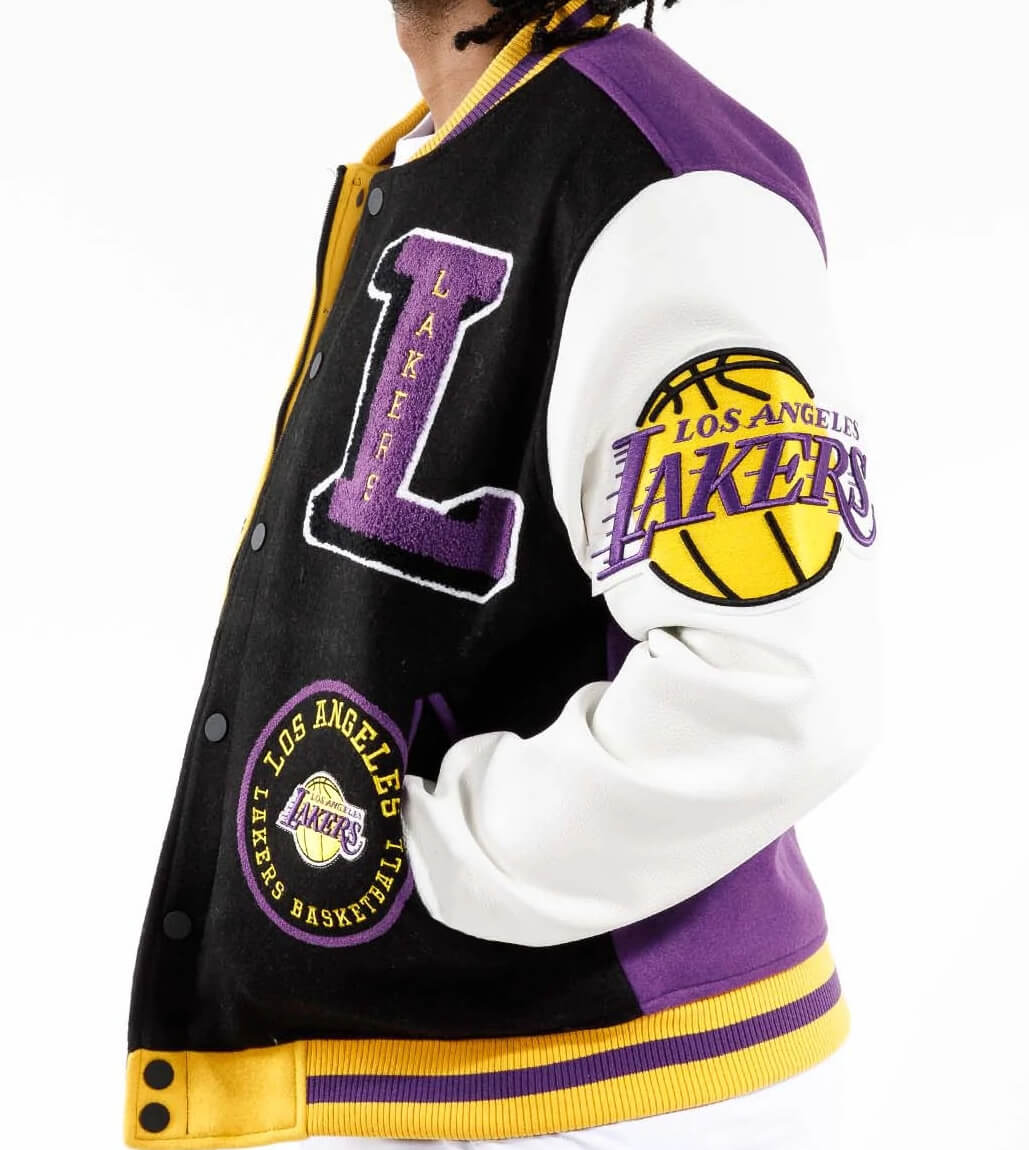 Los Angeles Lakers Nba Western Conference Logo Baseball Jacket