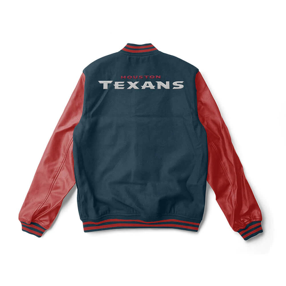 NFL Houston Texans Blue Red Unisex Bomber Jacket 3D