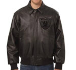 NFL Las Vegas Raiders Black Leather Jacket