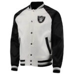 Las Vegas Raiders Men's Lightweight Satin Jacket - White 22 Wht / L