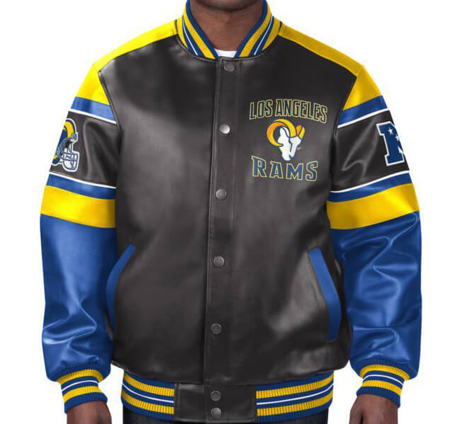 Los Angeles Rams Leather bomber Jacket