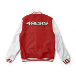NFL San Francisco 49ers Red And White Varsity Jacket
