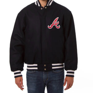 Maker of Jacket MLB Atlanta Braves Captain II Royal Zip Satin