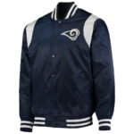 Navy Silver Los Angeles Rams NFL Satin Jacket