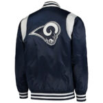 Navy Silver Los Angeles Rams NFL Satin Jacket