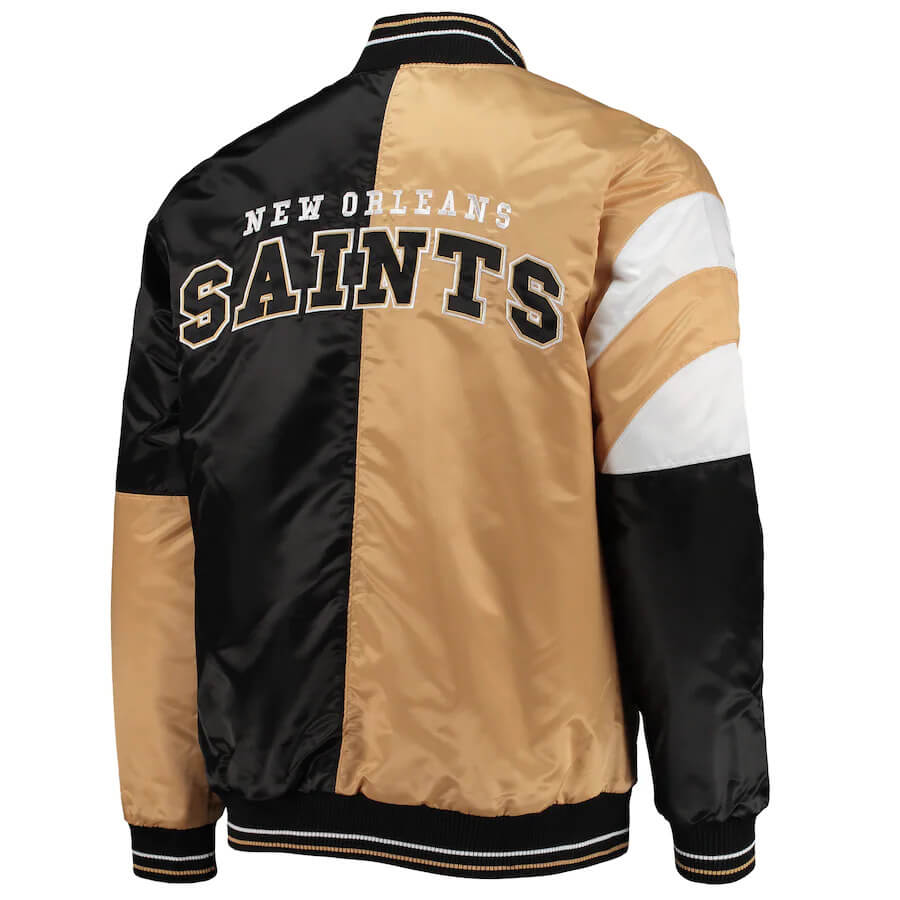 Maker of Jacket Fashion Jackets NFL Team New Orleans Saints Multicolor Leather