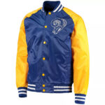 Yellow White NFL LA Rams Team Satin Jacket - Maker of Jacket