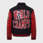 World Champs Letterman Black And Red Varsity Jacket