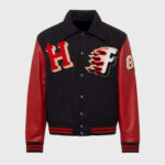 World Champs Letterman Black And Red Varsity Jacket