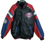 Black Red MLB Philadelphia Phillies Leather Jacket