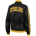 Black Yellow NFL Pittsburgh Steelers Satin Jacket