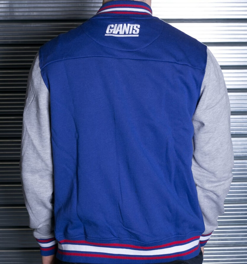 New York Giants White and Blue Letterman Jacket