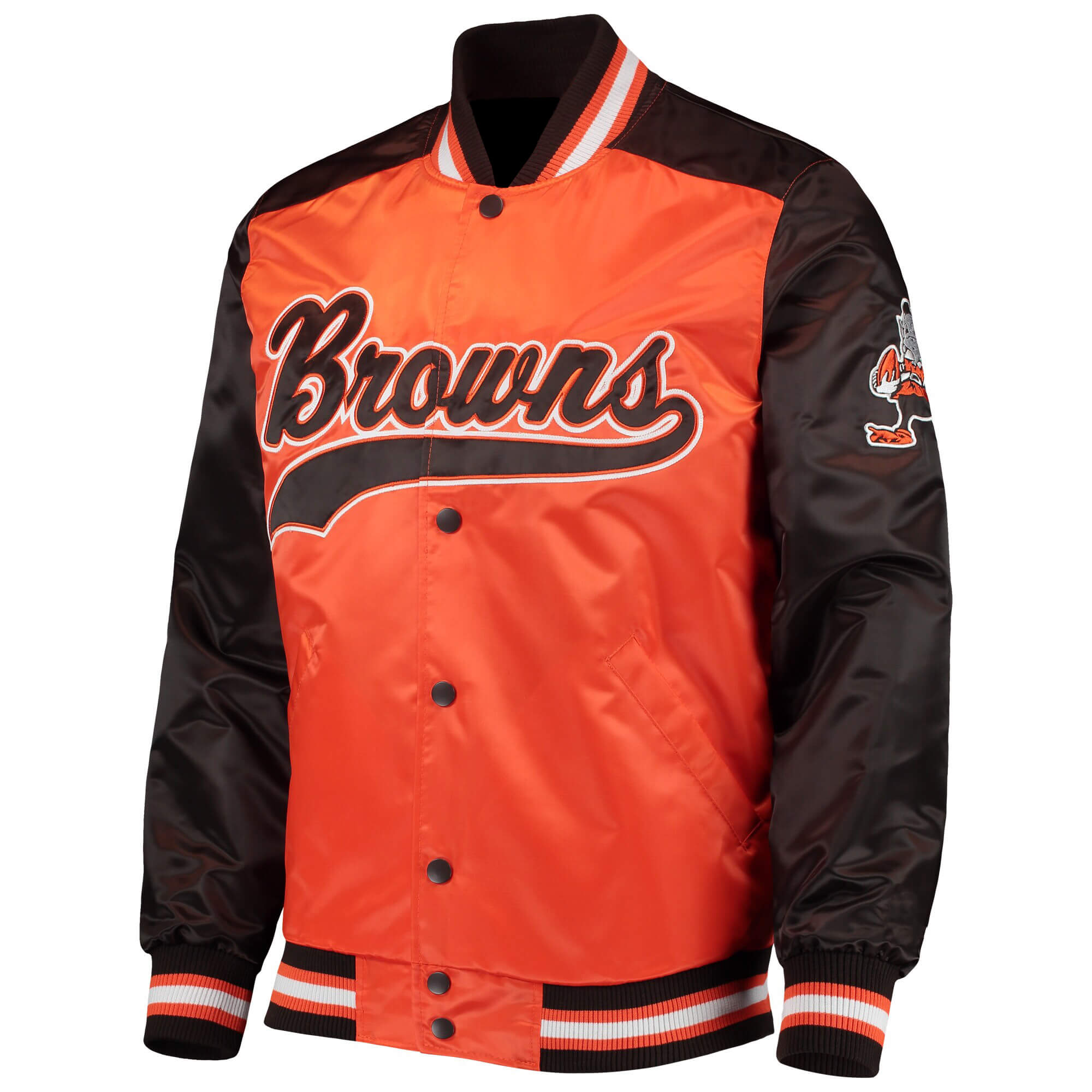 cleveland browns satin jacket