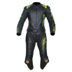 Custom Motorcycle Racing Black Leather Suit