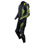 Custom Motorcycle Racing Black Leather Suit