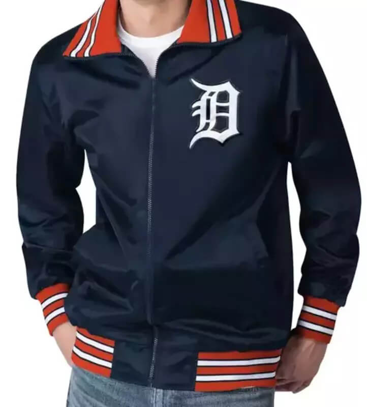 Detroit Tigers Old English D Patent Satin Jacket