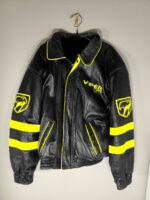 Dodge Viper Black And Yellow Leather Jacket