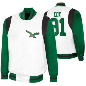 Green/White 80's Philadelphia Eagles Varsity Jacket - Jacket Makers