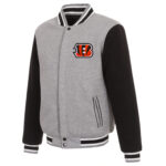 Gray Black NFL Cincinnati Bengals Wool Jacket