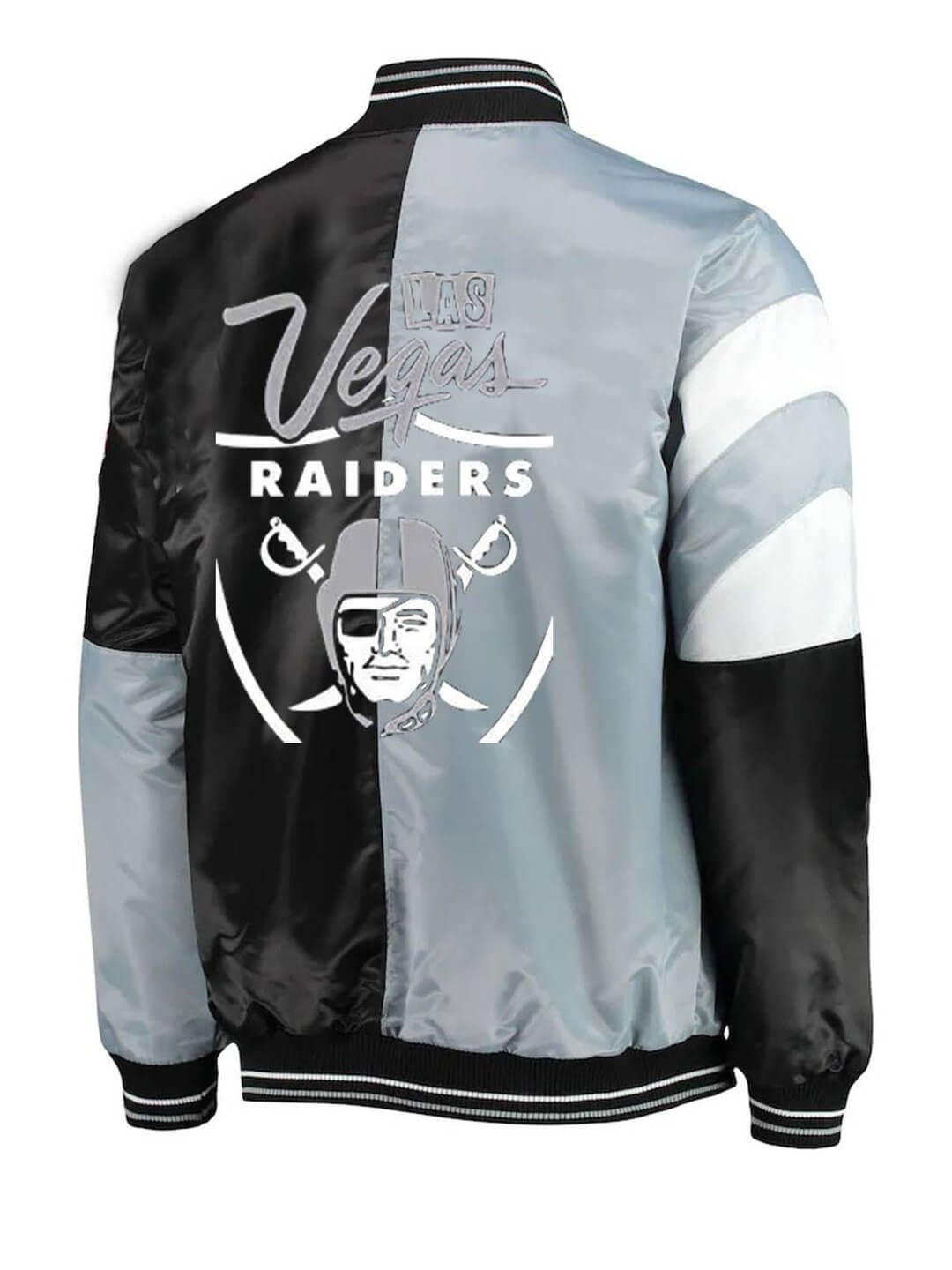 LAS VEGAS RAIDERS TAKE THE FIELD TRI-COLOR BLOCK HOODED FLEECE PULLOVER