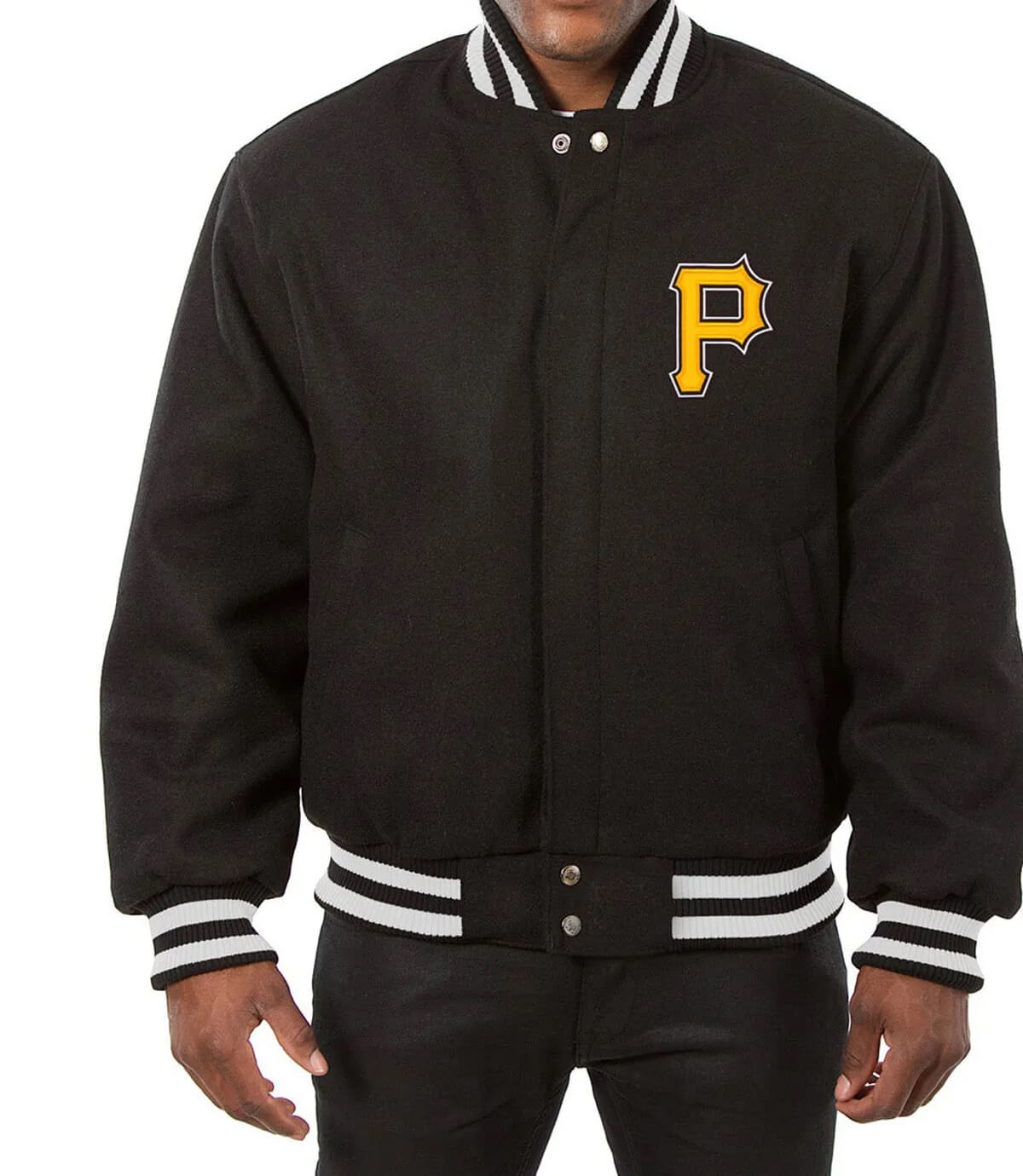 Maker of Jacket Fashion Jackets Pittsburgh Pirates MLB Black Varsity