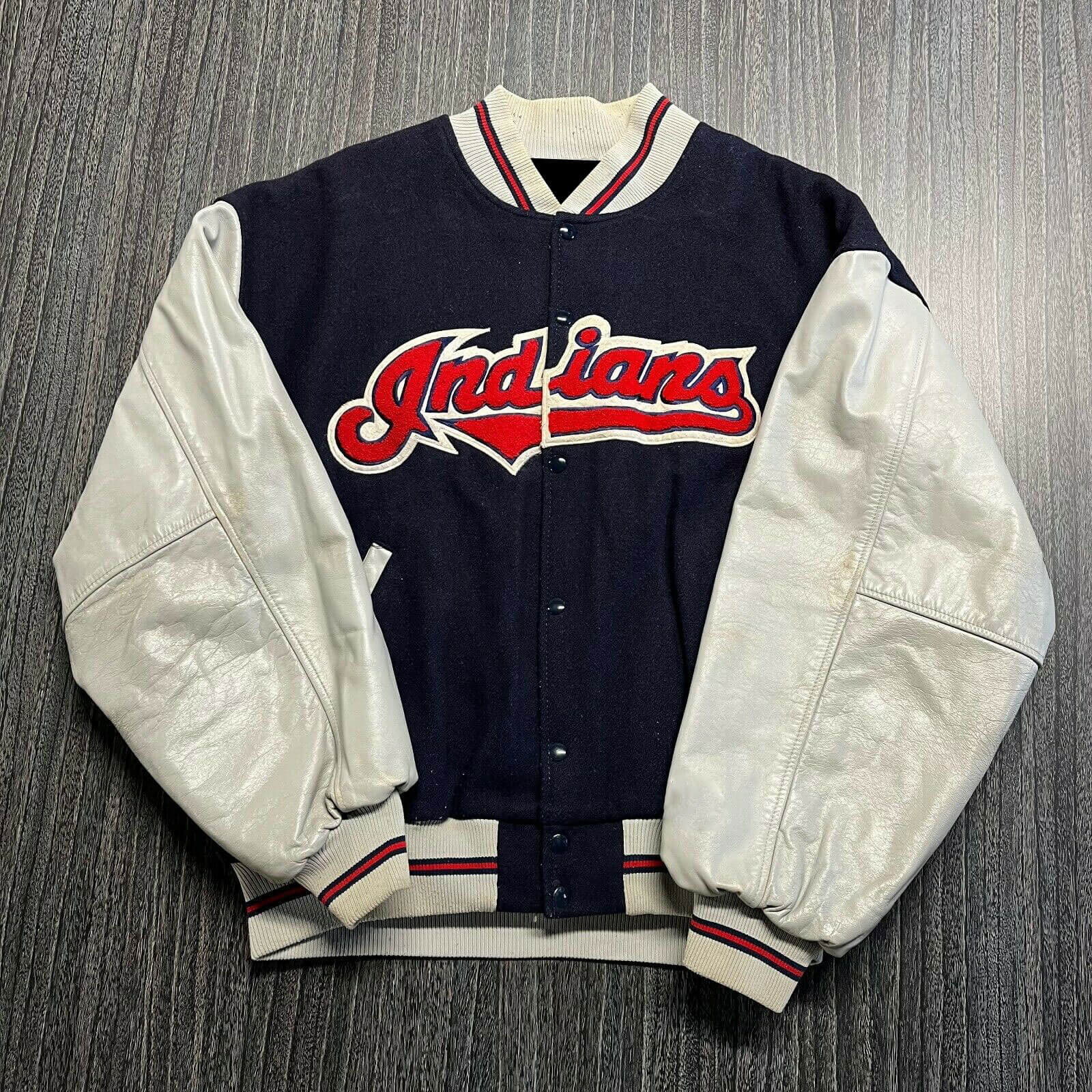 Starter Jersey Shirt Cleveland Indians Size L Retro Vintage 