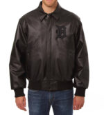 MLB Detroit Tigers Black Leather Jacket