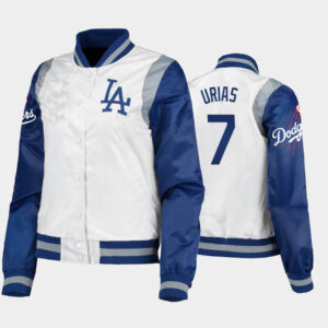 Men's Starter Royal Los Angeles Dodgers Midfield Satin Full-Snap Varsity Jacket