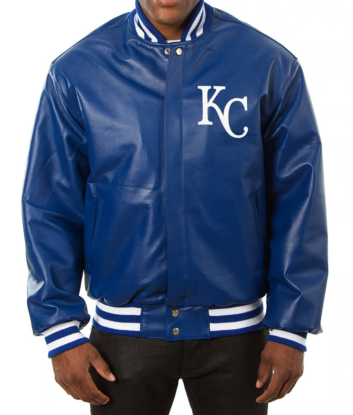 Maker of Jacket MLB Kansas City Royals Light Blue Satin