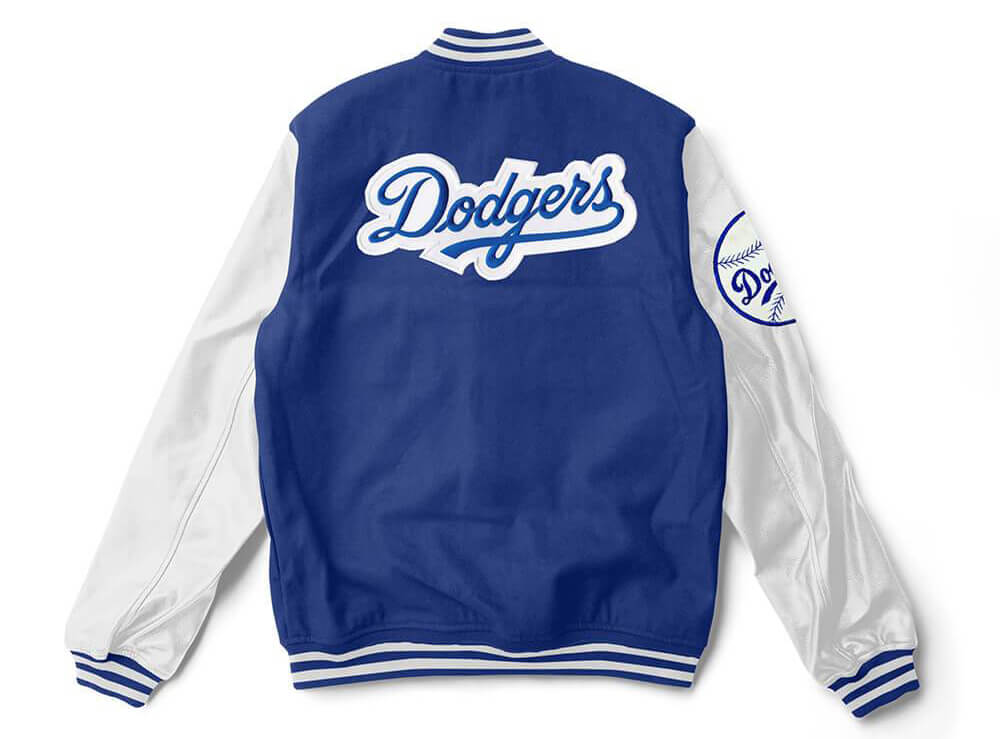 La Dodgers Blended Letterman White and Blue Jacket