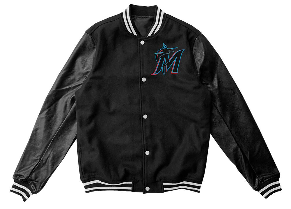 MLB Black Florida Marlins Varsity Jacket - Maker of Jacket