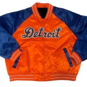 Men's Starter Navy/Orange Detroit Tigers Enforce Varsity Satin