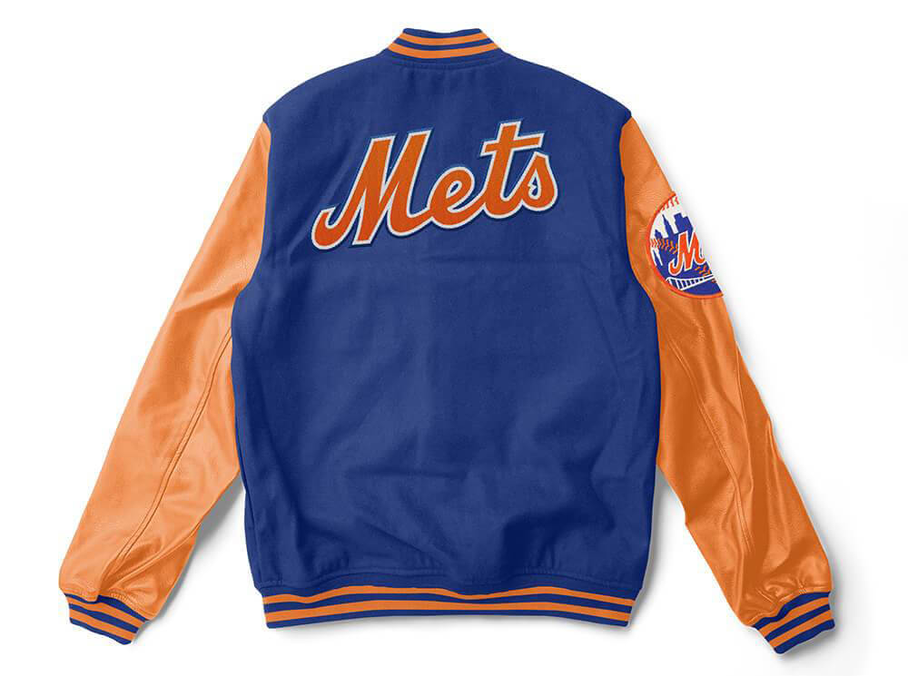 Men's Bomber New York Mets Satin Jacket - Films Jackets
