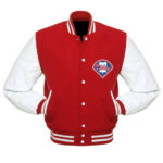 MLB Philadelphia Phillies Red White Varsity Jacket