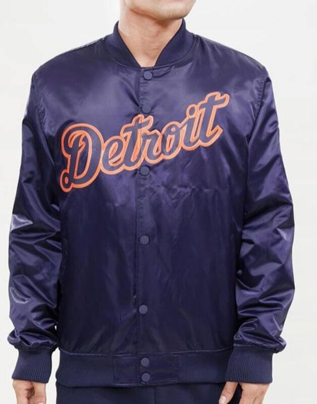 Maker of Jacket MLB Detroit Tigers Purple Satin