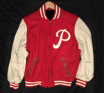 Maker of Jacket Sports Leagues Jackets MLB Blue Maroon Philadelphia Phillies Varsity