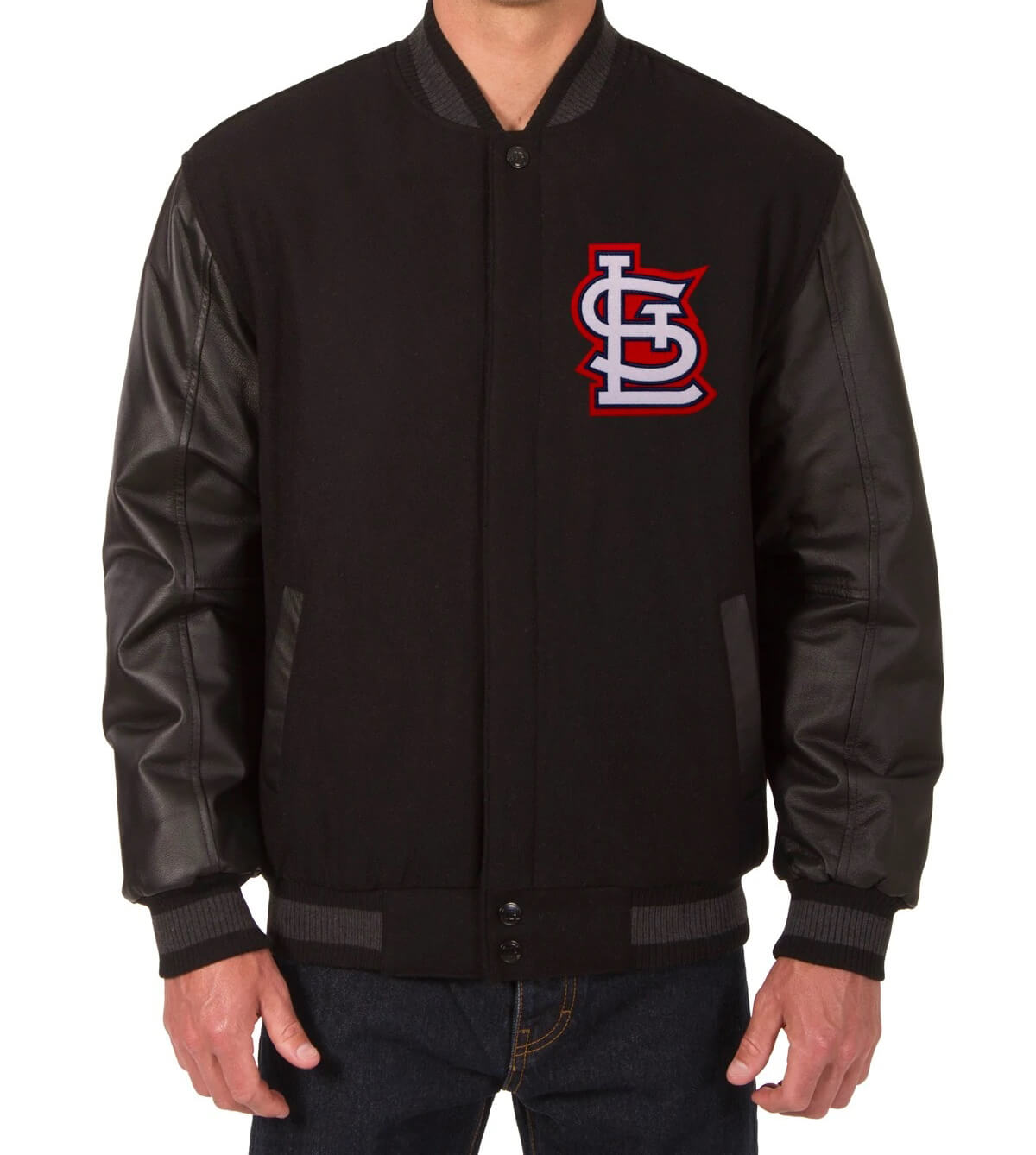 ST. LOUIS CARDINALS RETRO CLASSIC RIB WOOL VARSITY JACKET