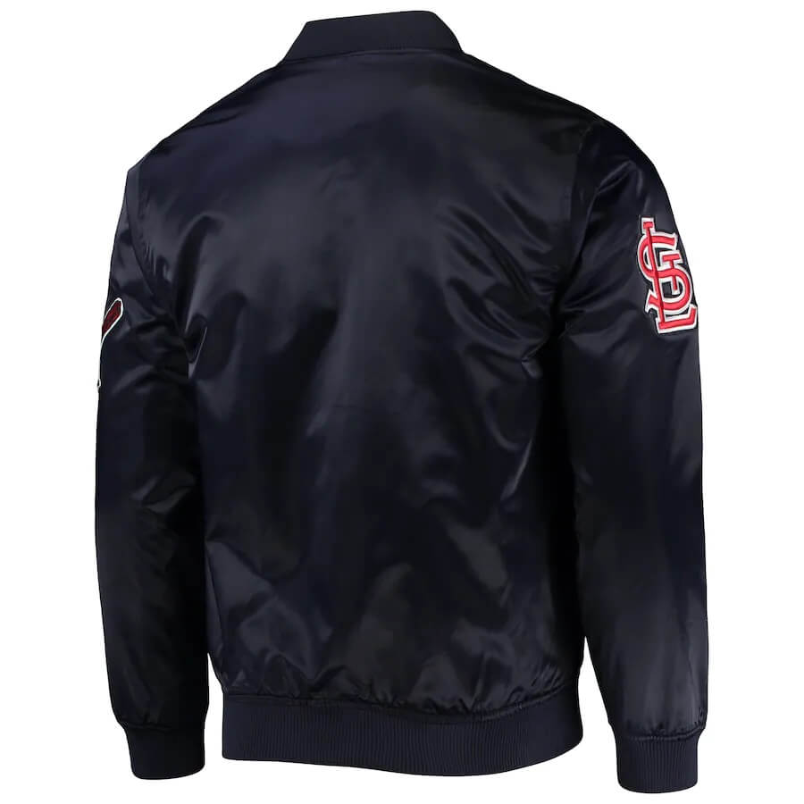 Profile Men's White/Black St. Louis Cardinals Reversible Satin Full-Zip Jacket