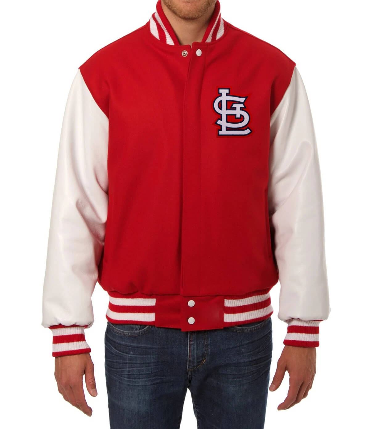 Genuine Merchandise Red Zip Up Jacket Mens Small St. Louis Cardinals
