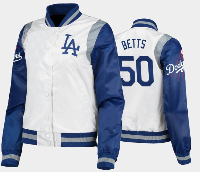 Maker of Jacket MLB Los Angeles Dodgers Mookie Betts Satin