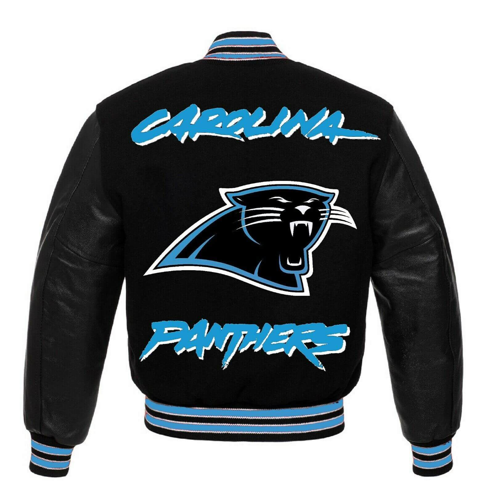 NFL Black Carolina Panthers Varsity Jacket - Maker of Jacket