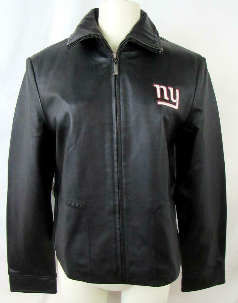 Vintage NFL NY Giants Football Leather Jacket - Maker of Jacket